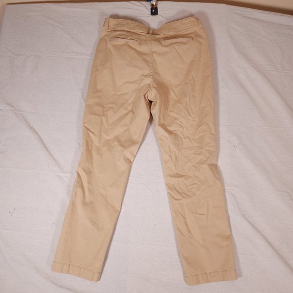 LL Bean Lakewashed Khaki Chino Casual Pants Favorite Fit Womens 10 Reg FLAW - Picture 2 of 15
